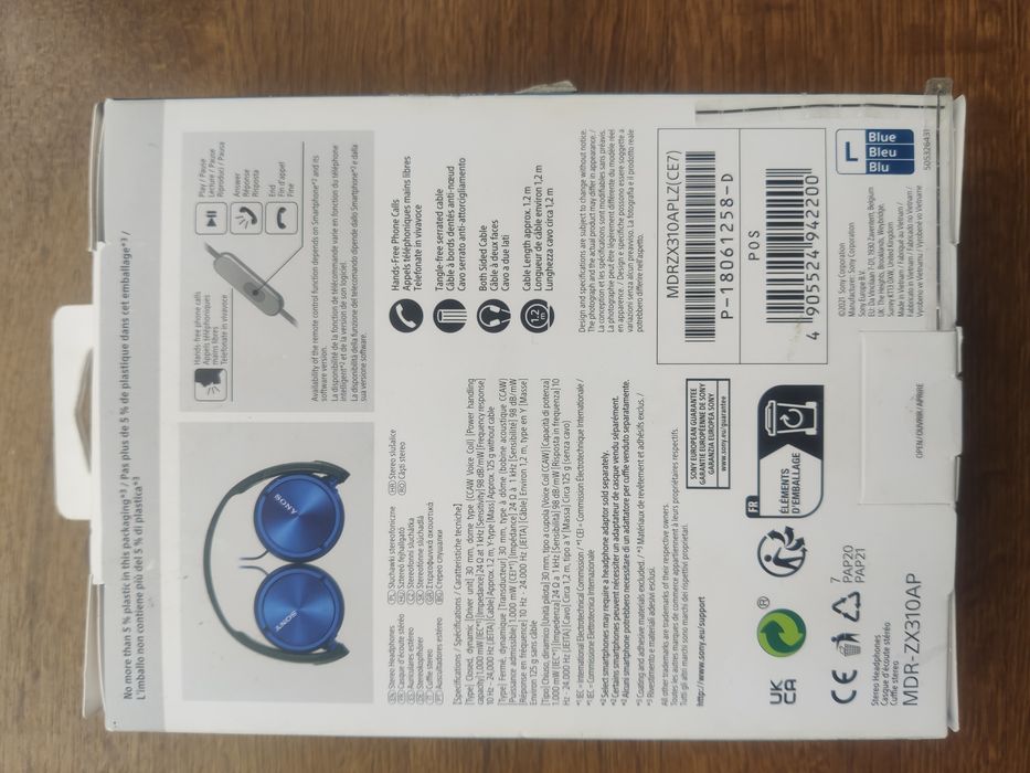 Nowe słuchawki Sony MDR-ZX310AP