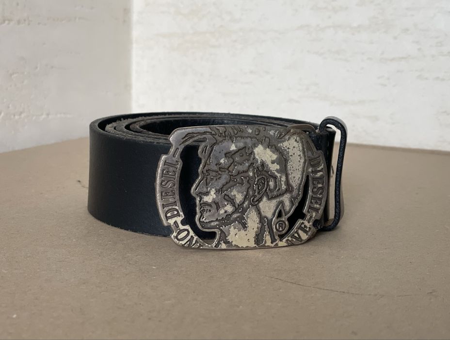 Винтажный ремень Diesel Mohawk, натуральная кожа, 100 см