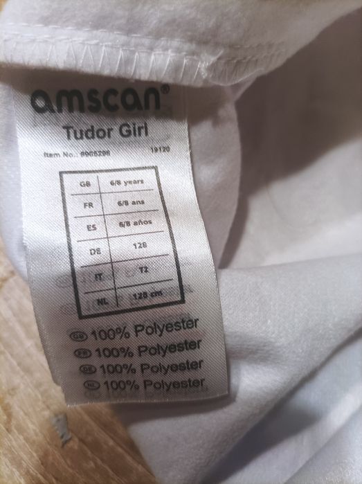 Strój karnawałowy, przebranie, kostium pokojówki, służącej rozmiar 146