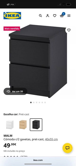 Conjunto quarto preto IKEA