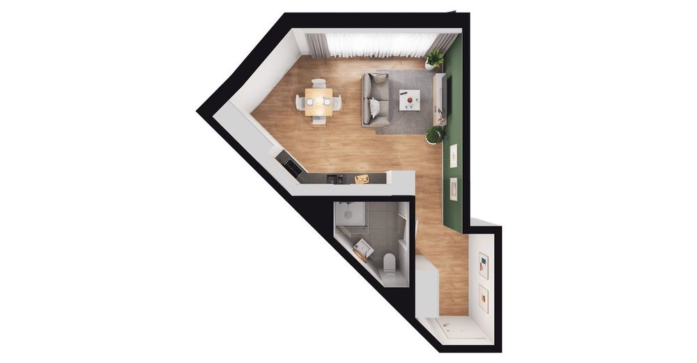 1-pokojowe mieszkanie 33m2 + balkon Bez Prowizji