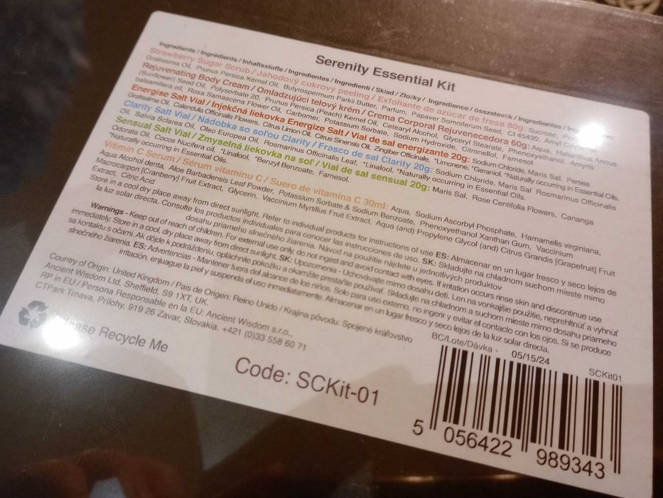 Box Kit Autocuidado - produto artesanal fabricado no Reino Unido