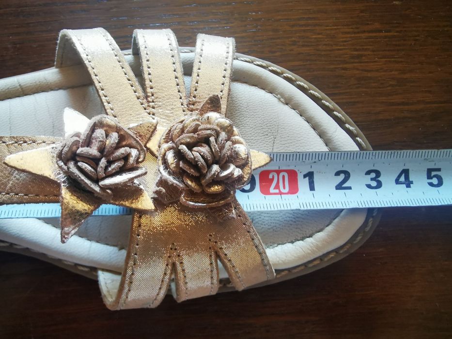 Sandałki Lasocki young  36 skórzane złote