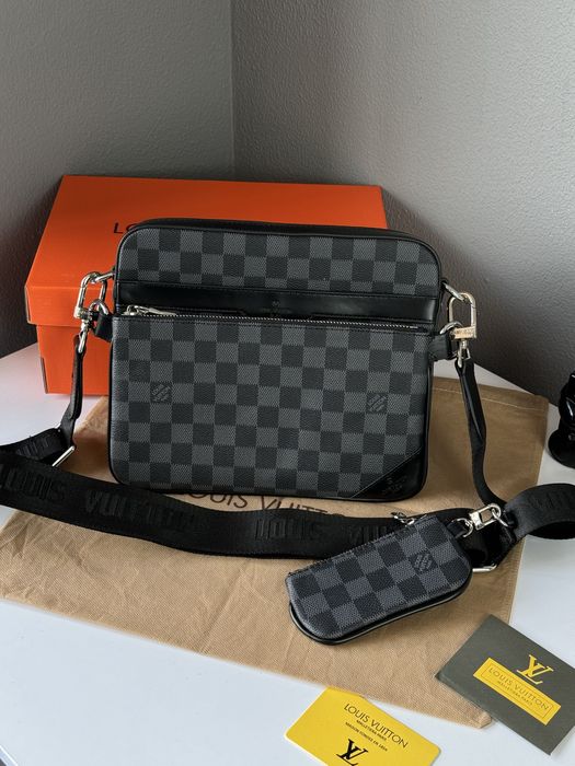 Мужская сумка Louis Vuitton чоловіча сумка трио 3в1 барсетка месенджер