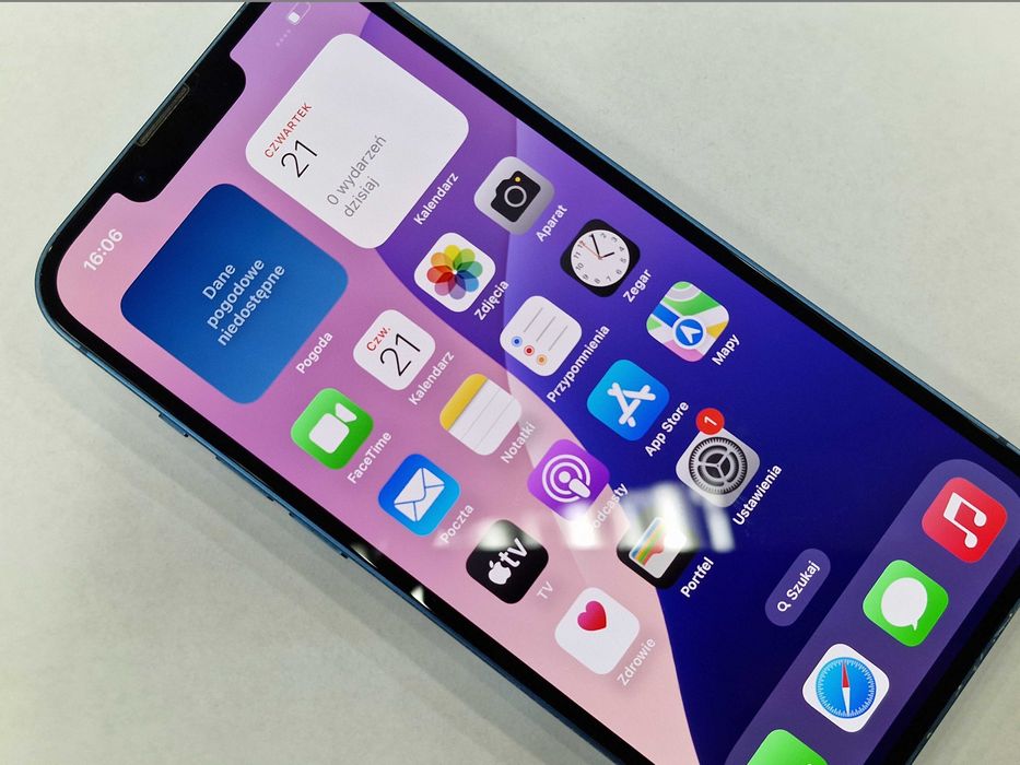 Iphone 13 256GB/ Blue/ Bat 82%/ Grade B+/ Gwarancja + ładowarka