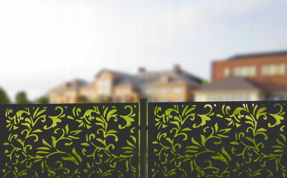 Nowoczesny panel laserowy ażurowy przęsło pomysł na ogrodzenie do domu