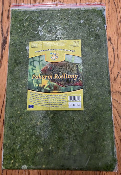 Pokarm roślinny dla ryb Mrożony Tafla 500g Prokarm