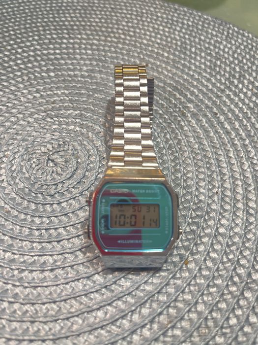 relogio casio vintage prateado como novo