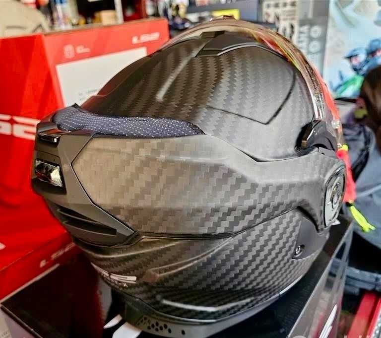 Capacete NOVO Modular LS2 Advant X Carbon Mat (37% DESCONTO)Tamanho XS