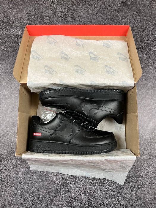 [БЕЗ ПРЕДОПЛАТ] Nike Air Force 1 x Supreme  Black