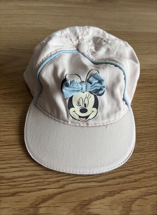 Dziewczęca czapka z daszkiem, pudrowy róż, myszka Minnie, Disney