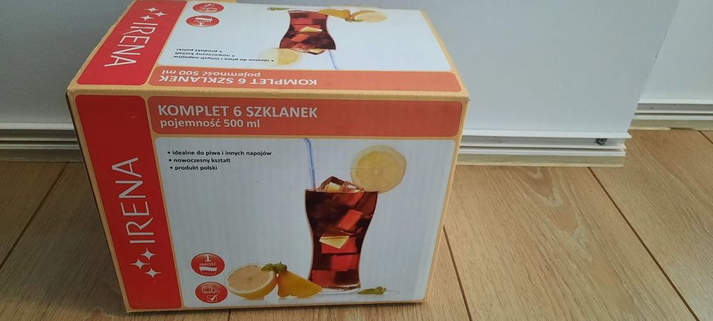 Komplet 6 szklanek 500 ml