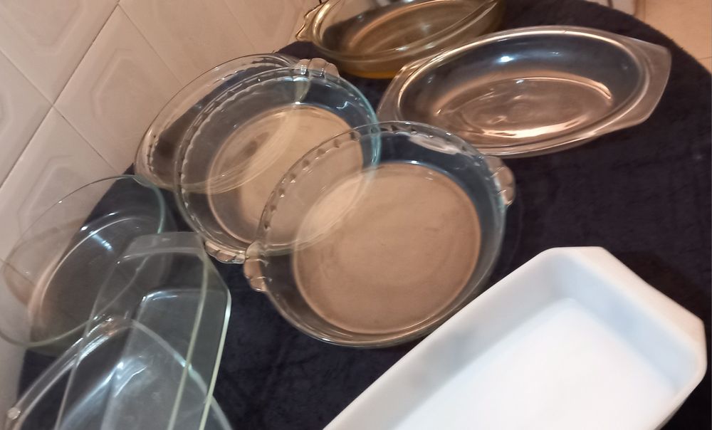 Travessas em vidro pirex