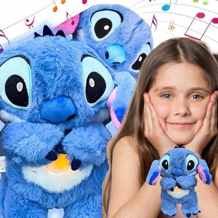 maskotka lilo stitch pluszak uspokajający miś szumiś oddychający