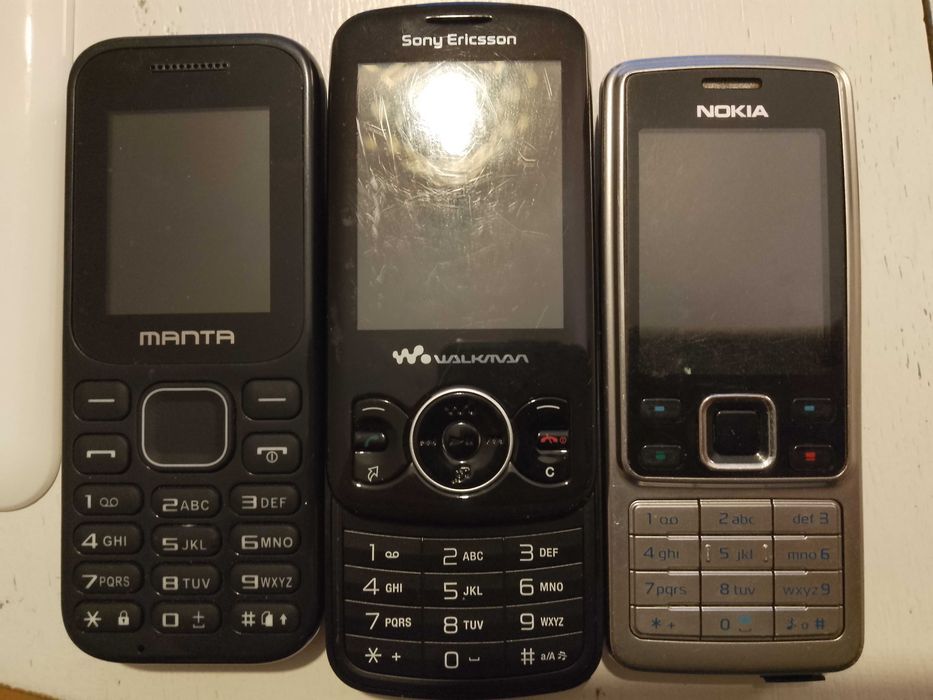 3 stare telefony nokia 6300 Sony Ericsson Spiro w100i walkman i manta
