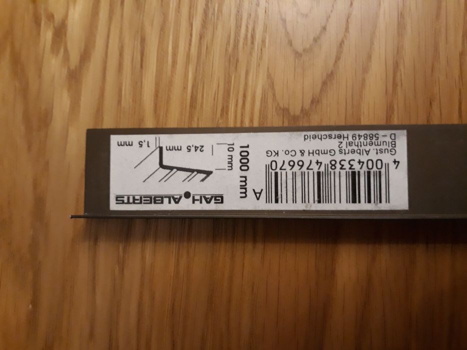 Listwa wykończeniowa / profil schodowy niemiecki GAH ALBERTS 1 m