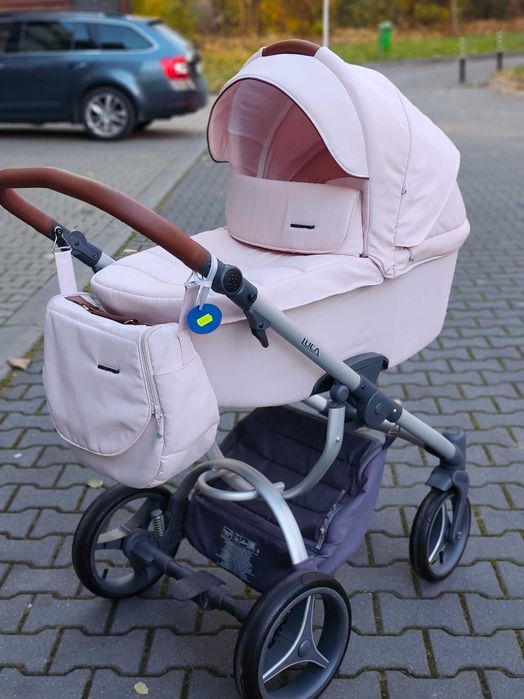 Piękny wózek 2w1 Bebetto Luca pudrowy róż