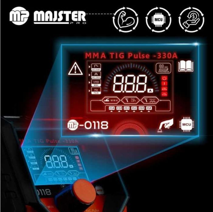 SPAWARKA inwertorowa Majster Polska 20-315 A 230 4,8 kVA LCD Akcesoria