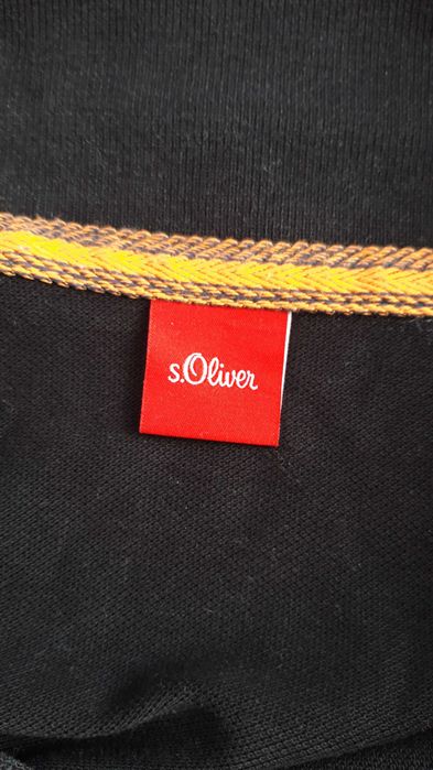 Koszulka polo S.Oliver czarna