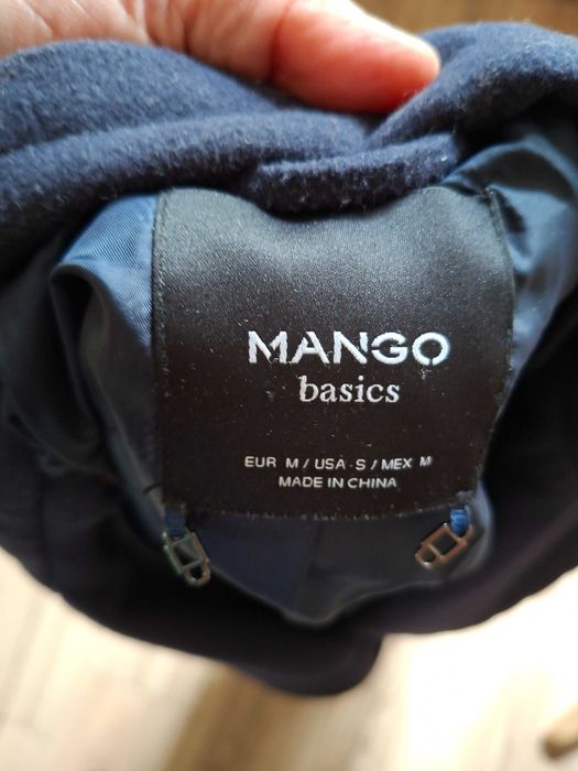 Plaszcz granatowy mango damski