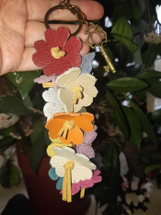 Brelok, breloczek do torebki lub kluczy, skóra