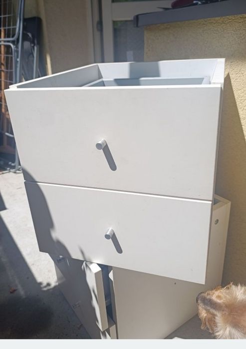 Dwie szafki szuflady do regału Ikea Kallax białe