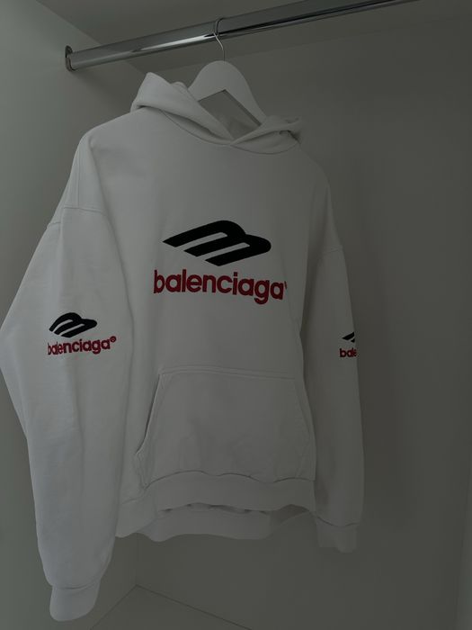 Худи Balenciaga ЗВ logo white S-M vetements rick owens maison margiel