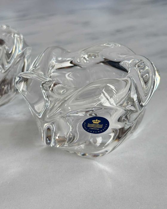 Szklany świecznik Royal Copenhagen Crystal – vintage