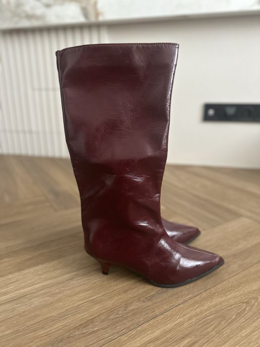 Нові! Сапожки жіночі бордові 37р-38р