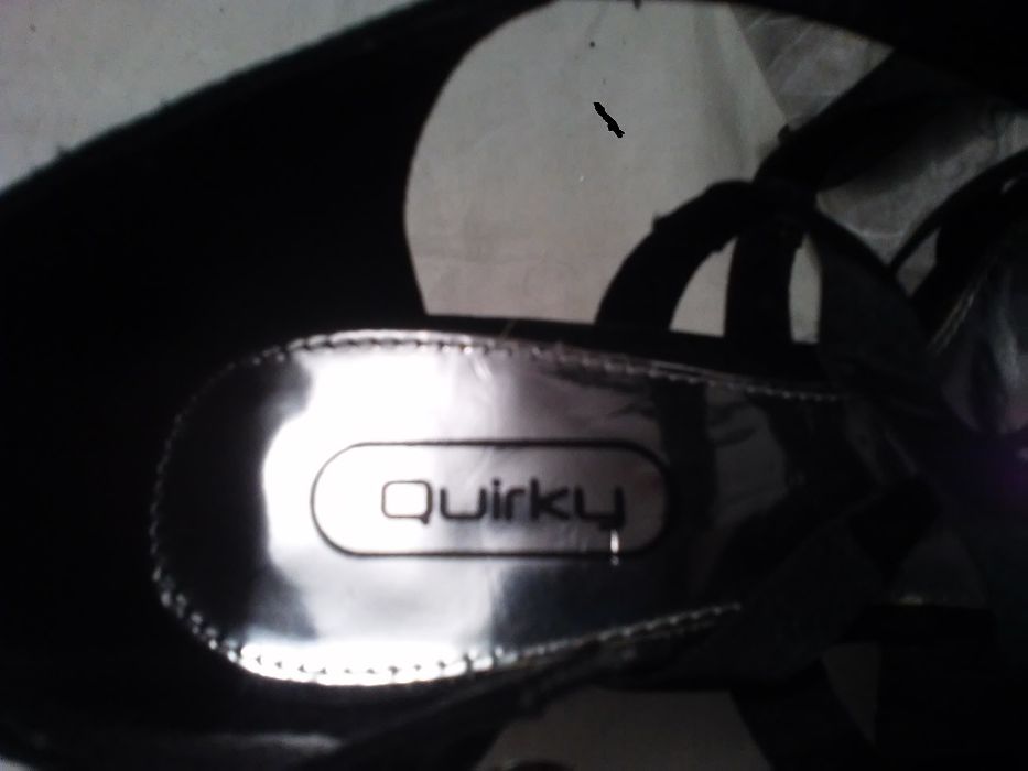 buty szpilki/platforma,koronka-nowe; granat- Tamaris od 39zł, roz.38