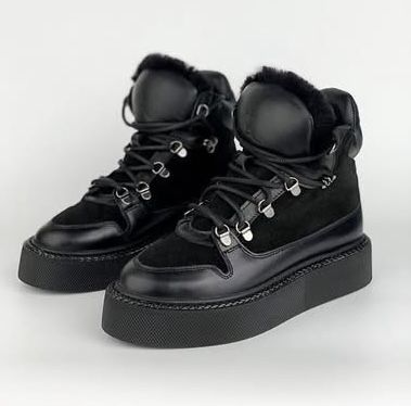 Зимові черевики alian curdas натуральна шкіра хутро 35 розмір 23 см