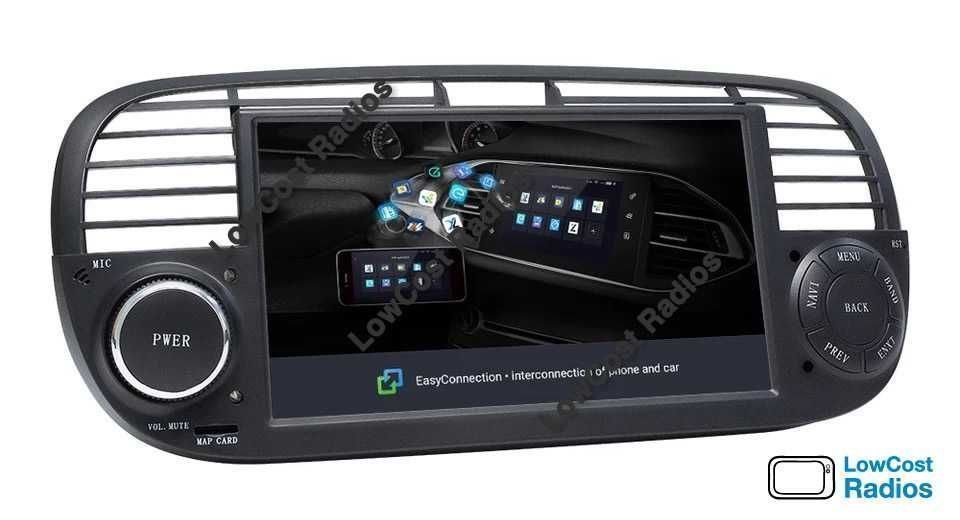 (NOVO) Rádio 2DIN ANDROID 15 • 7" • FIAT 500 (Desde 2007 a 2015) | ABARTH | CARPLAY • ANDROID AUTO