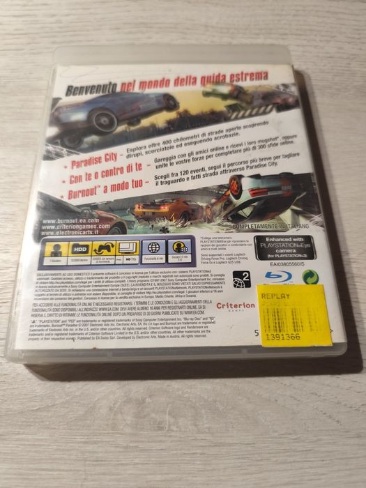 Burnout Paradise Ps3 PlayStation 3 Play Station 3 idealna