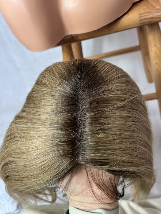 Peruka włosy naturalne odrost blond