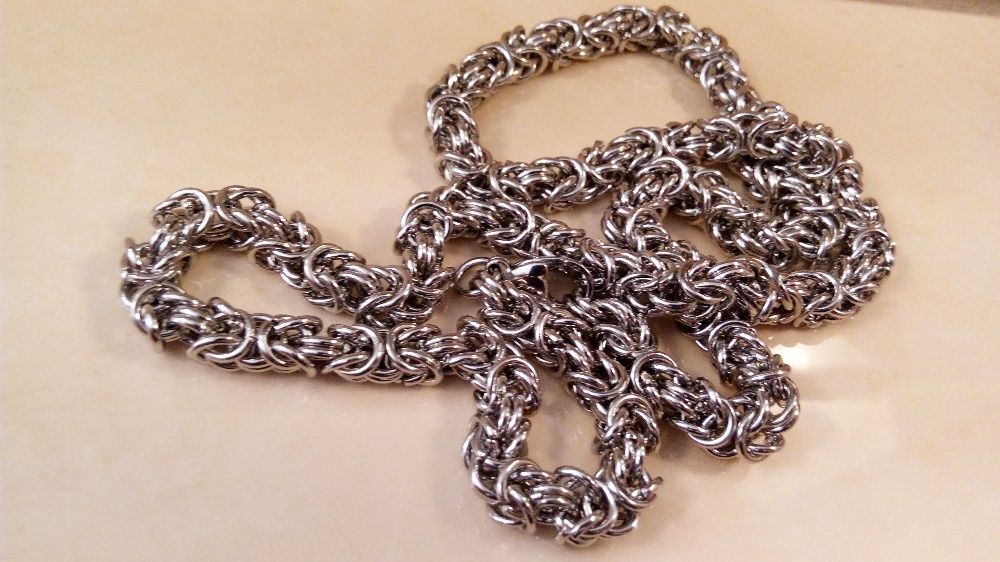 Srebrny łańcuszek,złoty łańcuszek,splot królewski,galibardi,316l,NOWY