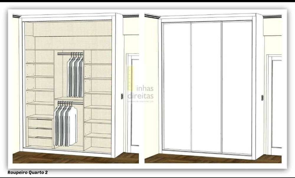 Vendo 2 Roupeiros marca LINHAS DIREITAS