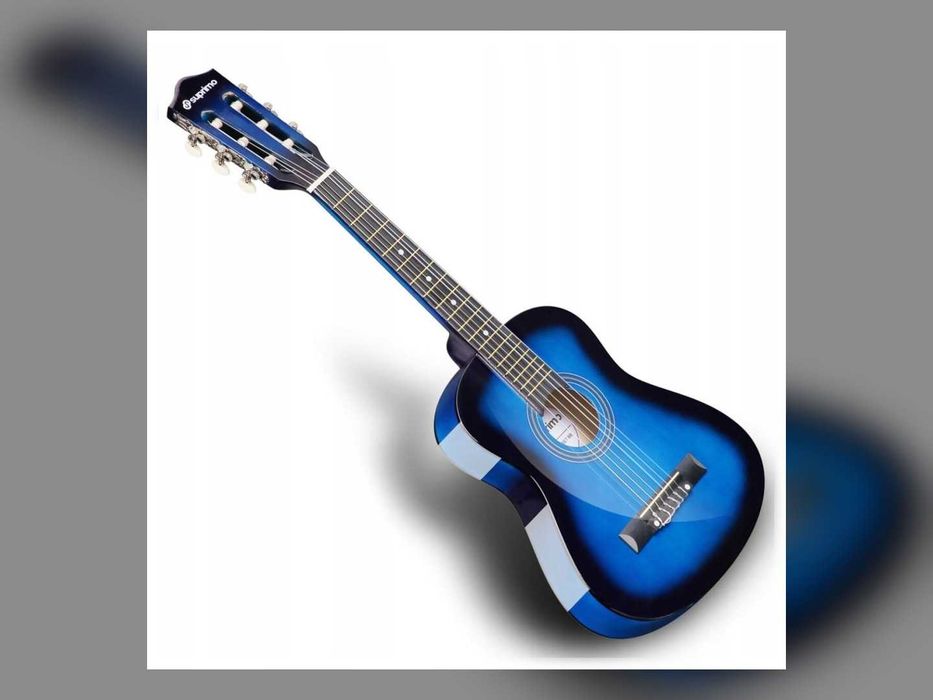 NOWA Gitara Klasyczna 1/4 Dla Dziecka Do Nauki Zestaw Pokrowiec Stroik Struny Kostki Pasek Akordy