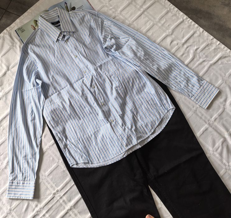 Koszula Męska W Paski Boss r. 16,6 36/37 (L/XL)