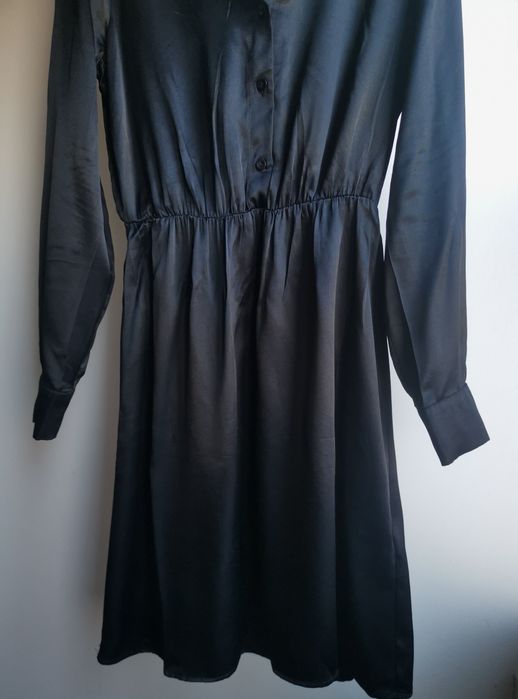 Vestido preto acetinado - Novo c/etiqueta!