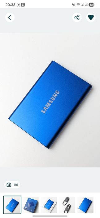 Samsung SSD Portable T7 2TB