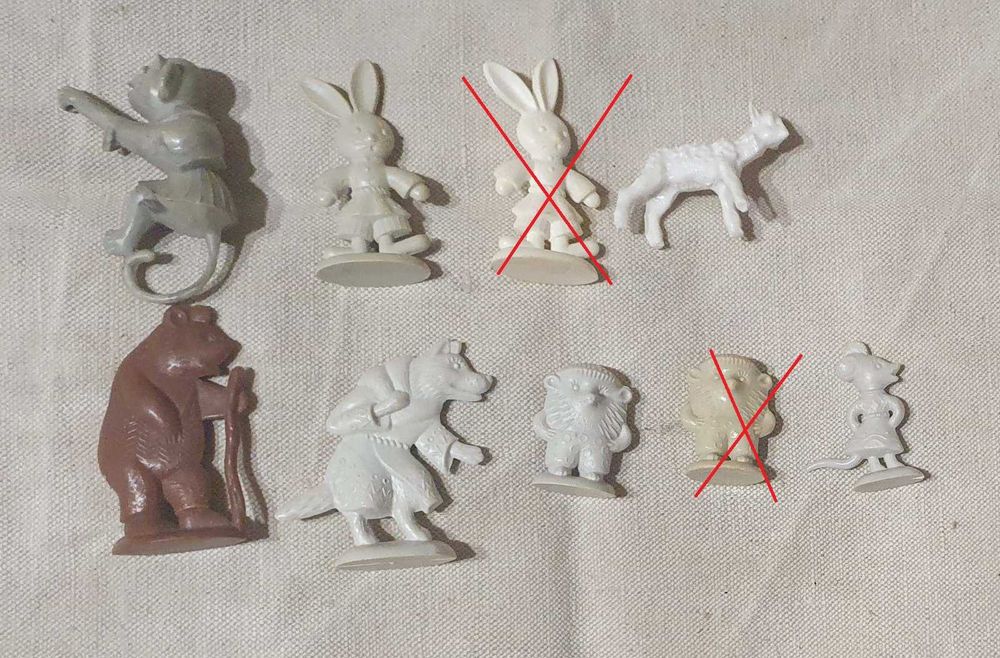 Миниатюрные фигуры животных пластмасса