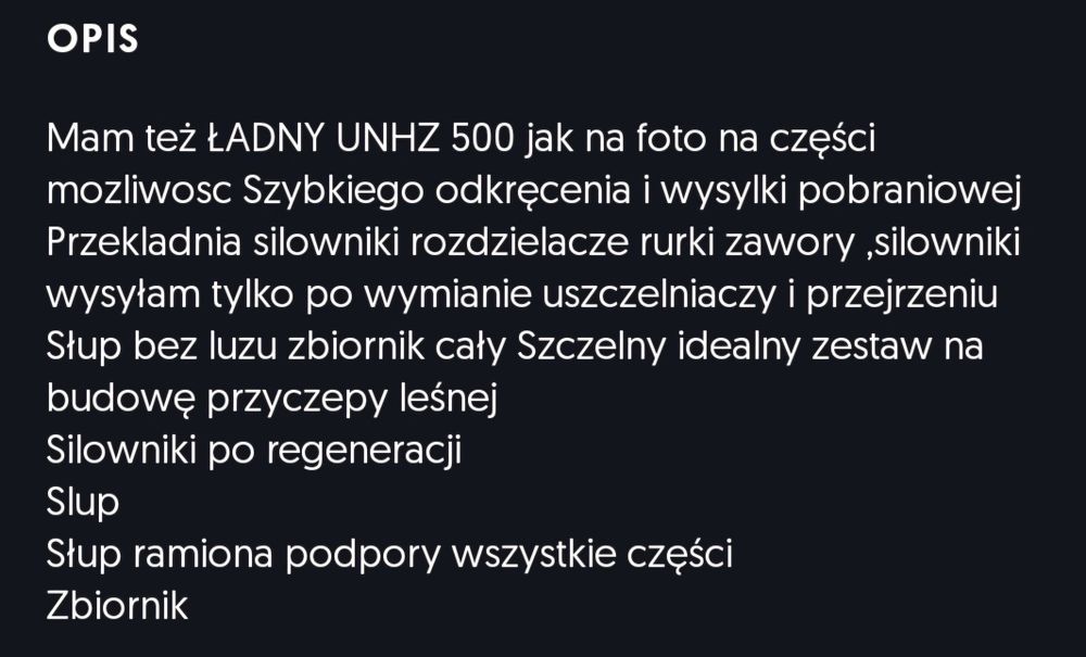 Wszelkie części cyklop czeski UNHZ 500l