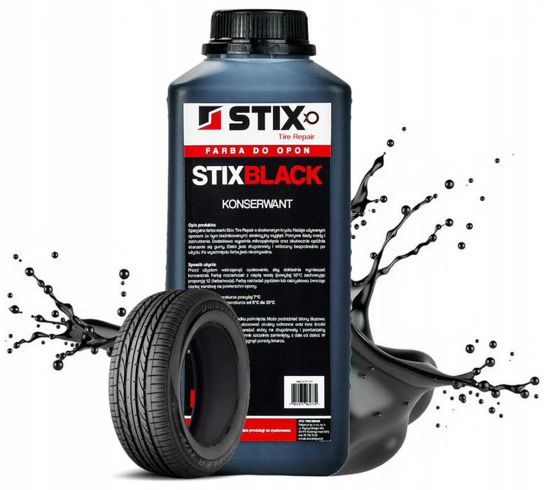 Фарба для чорніння шин Краска для чернения шин концентрат 1 л Stix Black