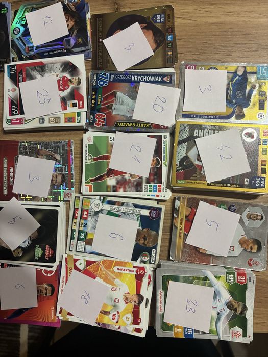 Karty pilkarskie karty kolekcjonerskie panini