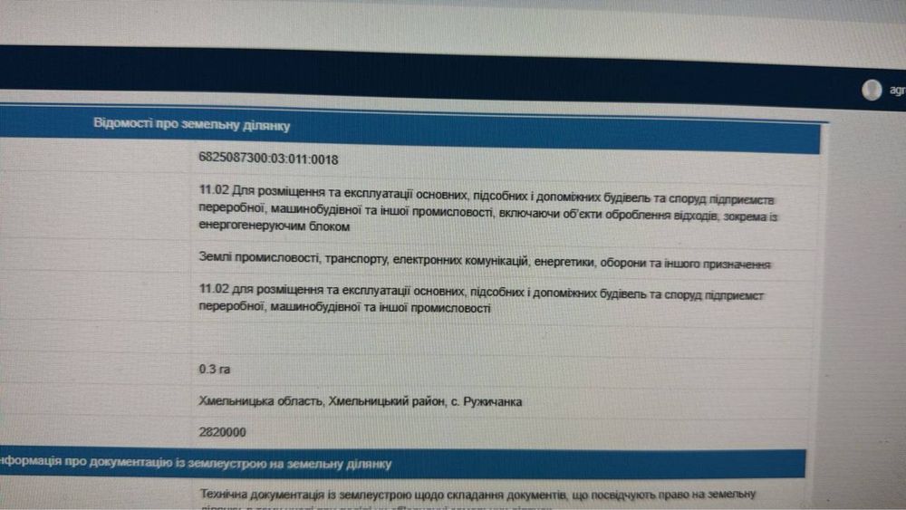 Продаж земельноі Ділянки 30 соток Епіцентр Ружична