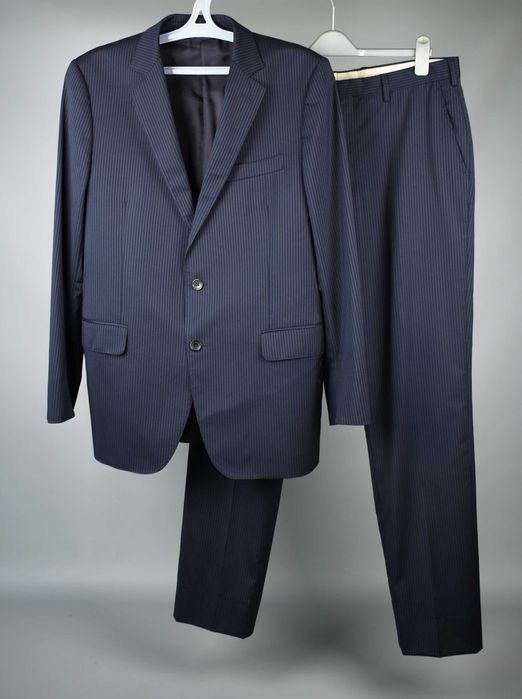 Brooks brothers мужской костюм темно синий шерстяной в линию размер 52 xl xxl