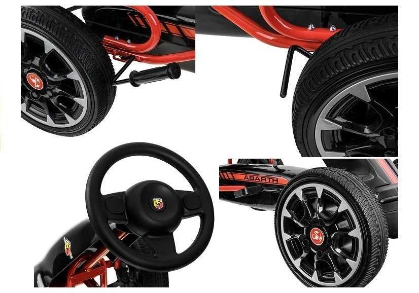 Gokart ABARTH Czarny Koła EVA/tylko wysyłka