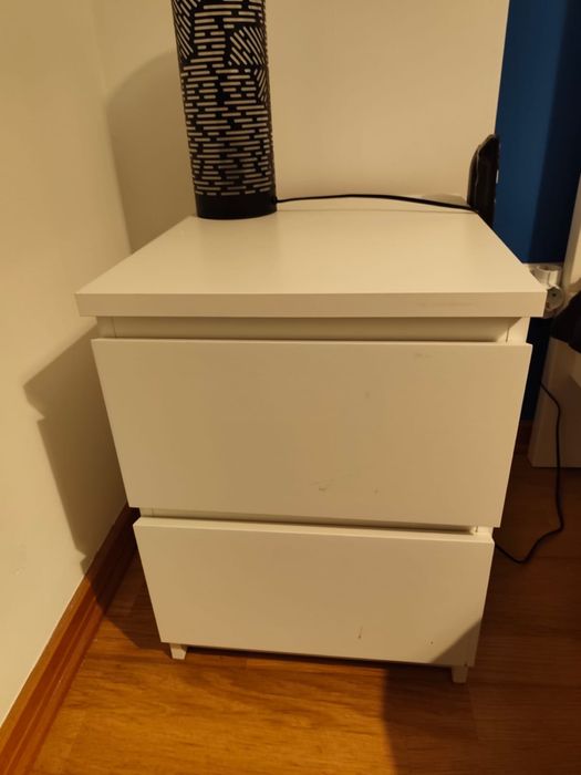Cama casal Ikea Brimnes com arrumação 140x200