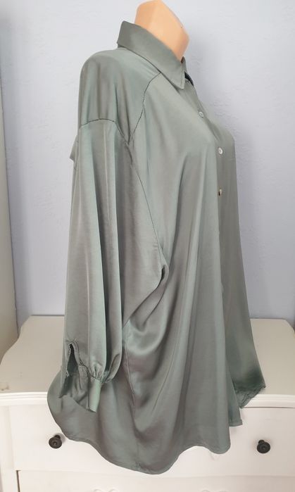 Jedwabna koszula damska 42 44 oversize 30% jedwab 70 % wiskoza