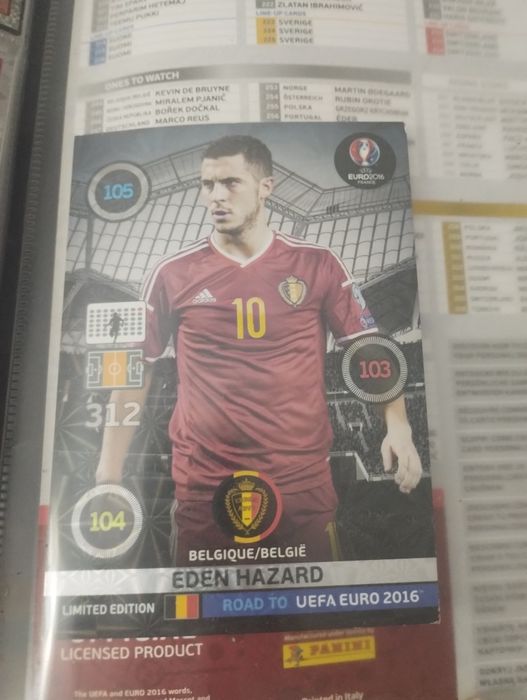 Panini Road to UEFA euro 2016 france XXL limited edition Eden hazard